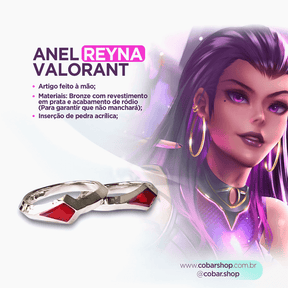 Combo Colar Reyna + Anel Reyna - 𝐂𝐨𝐛𝐚𝐫𝐒𝐡𝐨𝐩™ - Cobarshop