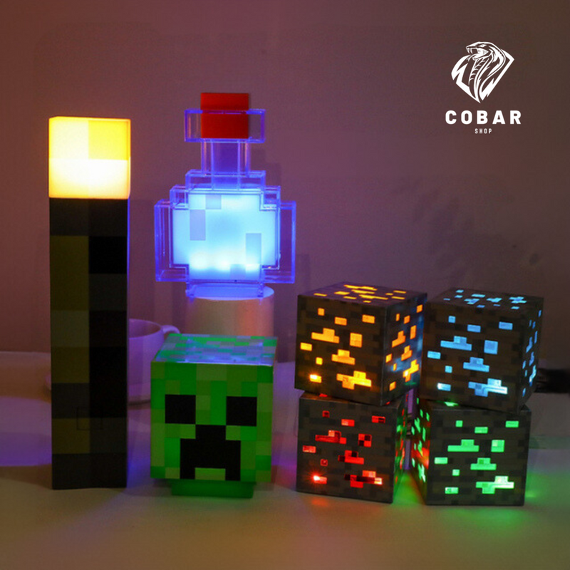 Luminária Tocha Minecraft