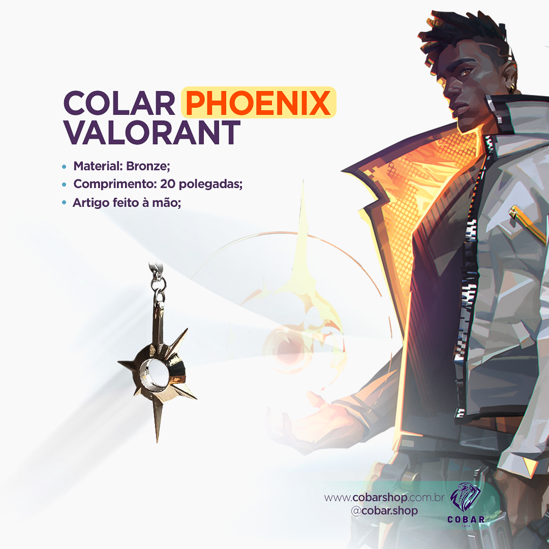 Colar Phoenix - 𝐂𝐨𝐛𝐚𝐫𝐒𝐡𝐨𝐩™ - Cobarshop