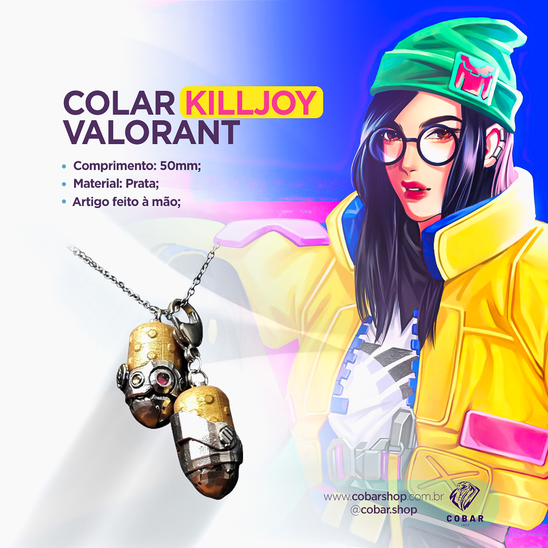 Colar Kill-Joy - 𝐂𝐨𝐛𝐚𝐫𝐒𝐡𝐨𝐩™ - Cobarshop