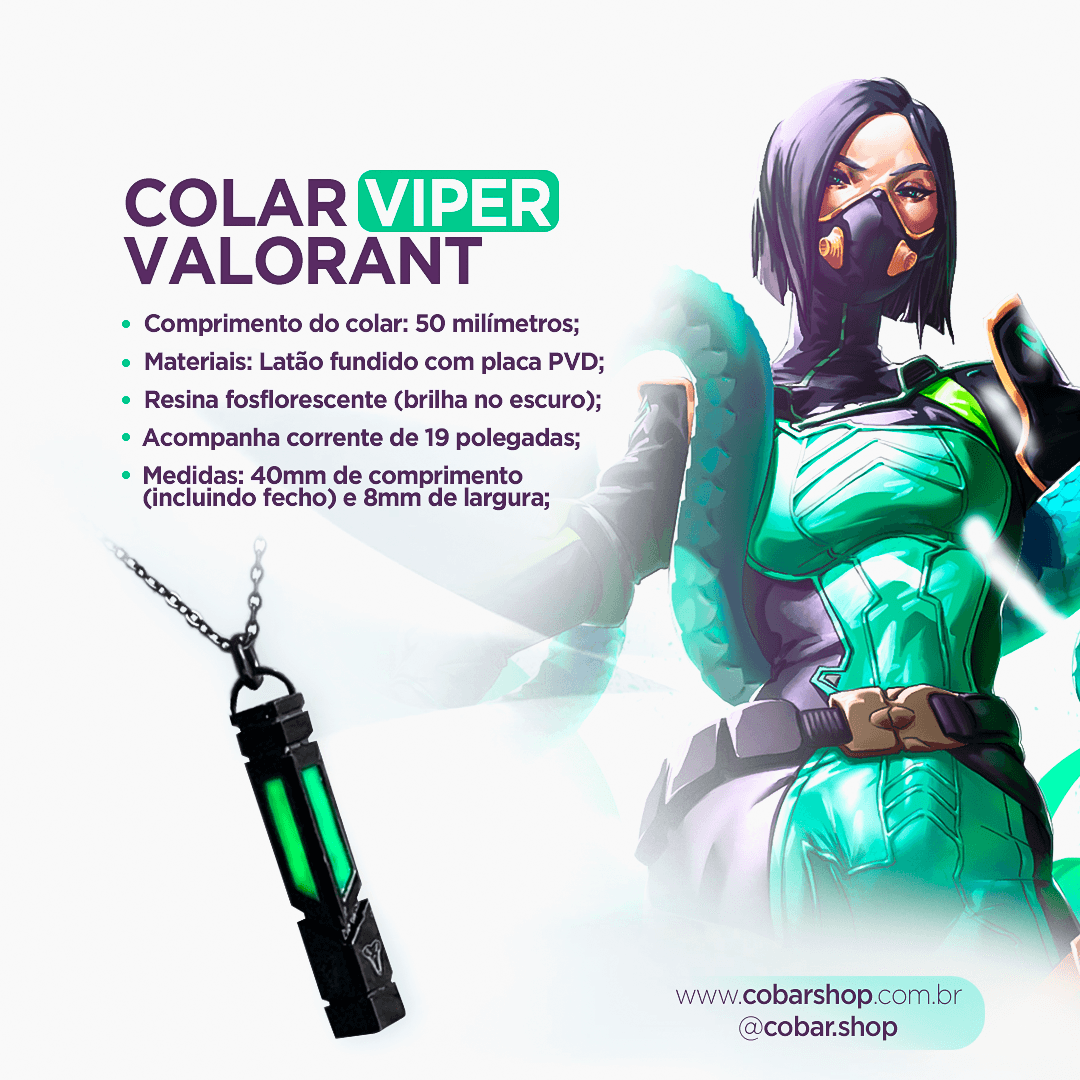 Colar Viper - 𝐂𝐨𝐛𝐚𝐫𝐒𝐡𝐨𝐩™ - Cobarshop