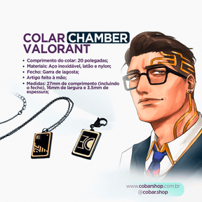 Colar Chamber Cartão - 𝐂𝐨𝐛𝐚𝐫𝐒𝐡𝐨𝐩™ - Cobarshop