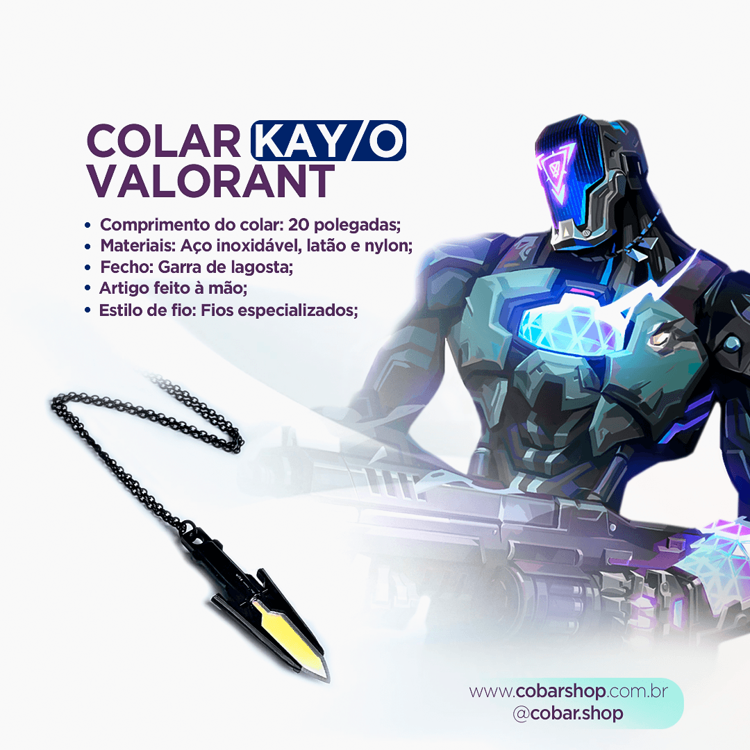 Colar KAY-O Valorant 𝐂𝐨𝐛𝐚𝐫𝐒𝐡𝐨𝐩™ - Cobarshop