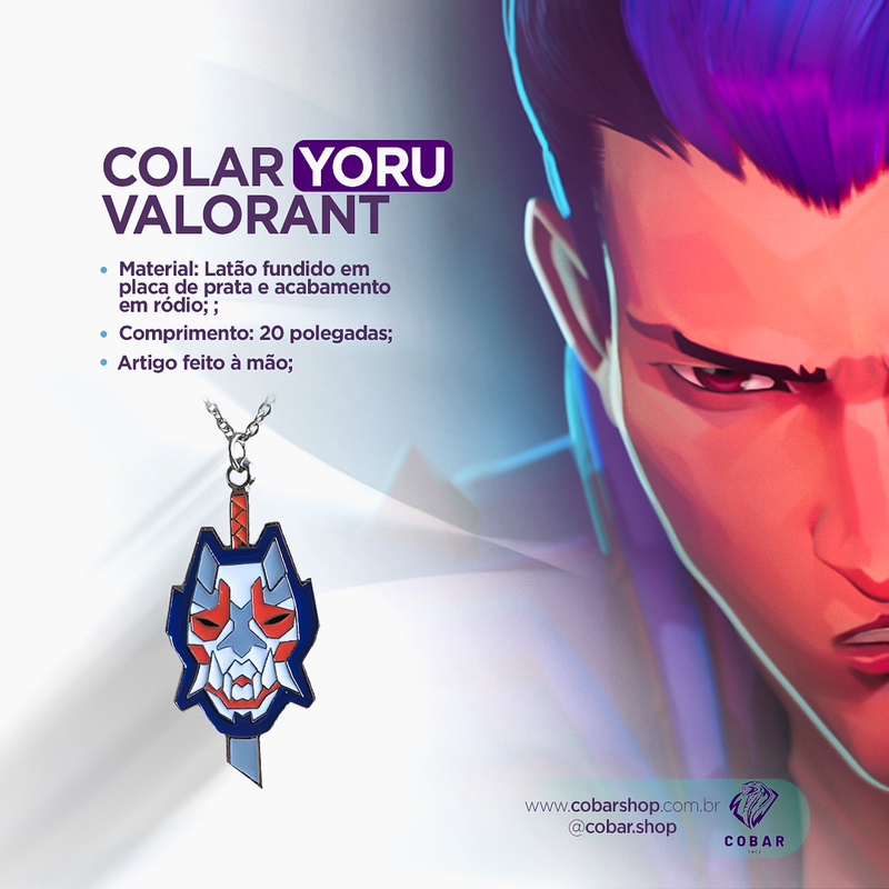 Colar Yoru - 𝐂𝐨𝐛𝐚𝐫𝐒𝐡𝐨𝐩™ - Cobarshop